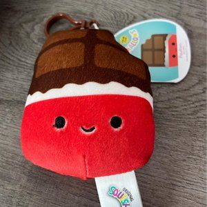 Paulton the Chocolate Bar Squishmallow Clip 3.5" NWT